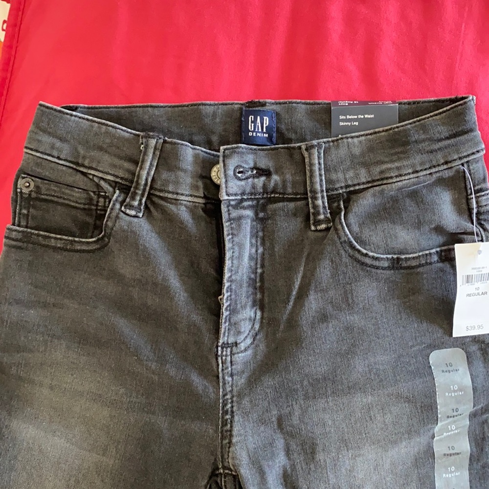 Boys stretch skinny jeans in black by GAP